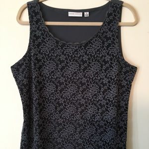 Susan Graver Lace Overlay Tank Top
